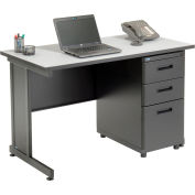 Interion® Office Desk with 3 Drawers - 48" x 24" - Gray