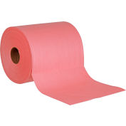 Global Industrial Quick Rags® Heavy Duty Jumbo Roll, Red, 475 Sheets/Roll, 1 Roll/Case