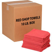 Serviettes rouge Global Industrial™ 100 % coton, 10 Lb.Box