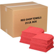 Global Industrial™ 100 % coton rouge Boutique serviettes, boîte de 25 livres