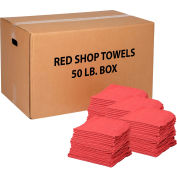 Global Industrial™ 100 % coton rouge Boutique serviettes, boîte de 50 livres