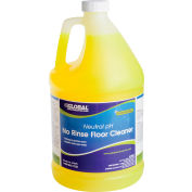 Global Industrial Neutral pH No Rinse Floor Cleaner, 1 Gallon Bottle, 4/Case