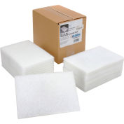 Global Industrial™ Light Duty Scouring Pads, Blanc, 6" x 9" - Cas de 20 Pads