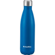 Global Industrial® Double Wall Stainless Water Bottle, Blue, 17 Oz. - 24/Case