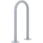 Global Industrial Deluxe U-Rack Bike Rack, 2-Bike Capacity, Flange Mount, Gray