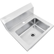 Global Industrial™ Stainless Steel Wall Mount Hand Sink W/Strainer, 14"x10"x5 » Deep