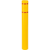 Global Industrial™ Reflective Bollard Sleeve, 6" Dia. x 52"H, Yellow With Red Tape