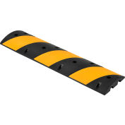 Global Industrial™ Portable Rubber Speed Bump, 48 « L, Noir W / Bandes Jaunes