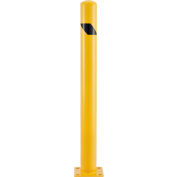 Global Industrial Floor Mount Round Safety Bollard, 4-1/2" Dia. x 48''H, Yellow