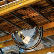 Global Industrial Half Dome Acrylic Mirror, Indoor, 18" Dia., 180° Viewing Angle