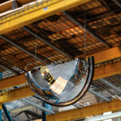 Global Industrial Half Dome Acrylic Mirror, Indoor, 36" Dia., 180° Viewing Angle