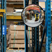 Global Industrial™ Round Acrylic Convex Mirror, Indoor, 18" Dia., 160° Viewing Angle