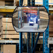 Global Industrial™ Roundtangular Acrylic Convex Mirror, Indoor, 20"x30",160° Viewing Angle