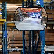 Global Industrial™ Roundtangular Acrylic Convex Mirror, Indoor, 24"x36",160° Viewing Angle