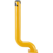 Bollard en acier offset industriel™ mondial, 4-1/2 » Dia. x 53"H, Jaune