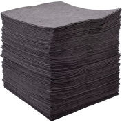 Global Industrial™ Universal Sorbent Pads, Lightweight, 15"L x 18"W, Gray, 200/Pack
