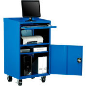 Global Industrial Mobile Computer Workstation, Blue, Unassembled