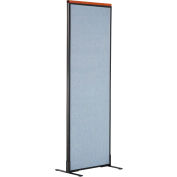 Interion® Deluxe Freestanding Office Partition Panel, 24-1/4"W x 73-1/2"H, Blue