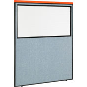 Interion® Deluxe Bureau cloison panneau avec fenêtre partielle, 60-1/4" W x 73-1/2" H, bleu