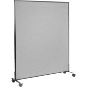 Interion® Mobile Office Partition Panel, 60-1/4"W x 75"H, Gray