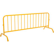Global Industrial™ Steel Crowd Control Barrier 102"L x 40"H x 1-5/8" D, Yellow