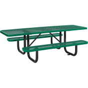 Global Industrial™ 8 pi ADA Outdoor Steel Picnic Table, Expanded Metal, Green