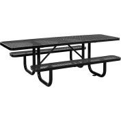 Global Industrial™ 8' Picnic Table, ADA Compliant, Expanded Metal, Black
