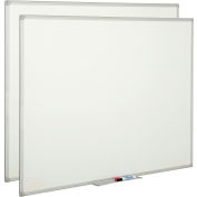 Global Industrial™ Melamine Dry Erase Whiteboard - 48 x 36 - Double Sided - Pack of 2