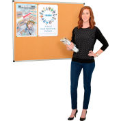 Global Industrial™ Cork Bulletin Board - 5' x 3' - Cadre en aluminium