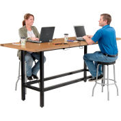 Table de hauteur debout Interion® avec puissance, 96 « L x 36 « W, Naturel