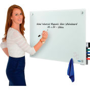 Tableau blanc en verre magnétique industriel ™ mondial, 36 » x 24 »