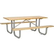 Global Industrial™ 8' Wood Picnic Table, Natural