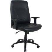 Interion® Antimicrobial Bonded Leather Big & Tall Executive Chair, Black