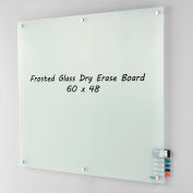 Global Industrial™ Frosted Glass Dry Erase Board, 60 » x 48 »