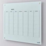 Global Industrial™ Glass Calendar Dry Erase Board, 48 « L x 36 « H