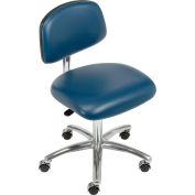 Interion® Clean Room Chair -  Vinyl - Imperial Blue