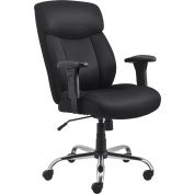 Interion® Big & Tall Executive Chair With High Back & Adjustable Arms, Fabric, Black