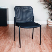 Interion® Mesh Back Guest Chair - Noir