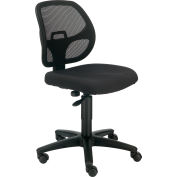 Interion® Mesh Office Chair With Mid Back, Fabric, Black