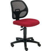 Interion® Mesh Office Chair With Mid Back, Fabric, Red