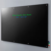 Global Industrial™ Magnetic Glass Dry Erase Board - 96 x 48 - Noir