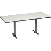 Table de salle de pause Interion®, 60"L x 30"W, Gris