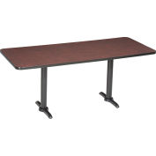 Interion® Breakroom Table, 72"L x 30"W, Mahogany