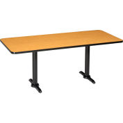 Interion® Restaurant & Lunchroom Table, 72"Lx30"Wx29"H, Oak