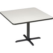 Interion® 42" Square Restaurant Table, Gray