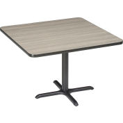 Interion® Restaurant & Lunchroom Square Table, 36"Lx36"Wx29"H, Charcoal