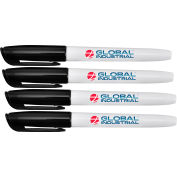 Global Industrial™ Dry Erase Markers, Fine Tip, Noir, 12 Pack