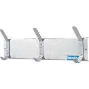 Interion® 24"W Coat Rack avec 3 Crochets - Argent