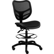 Interion® Tabouret all mesh sans bras - Noir