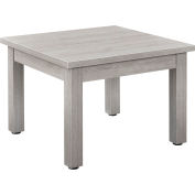 Interion® Table d’extrémité en bois - 24 » x 24 » - Gris